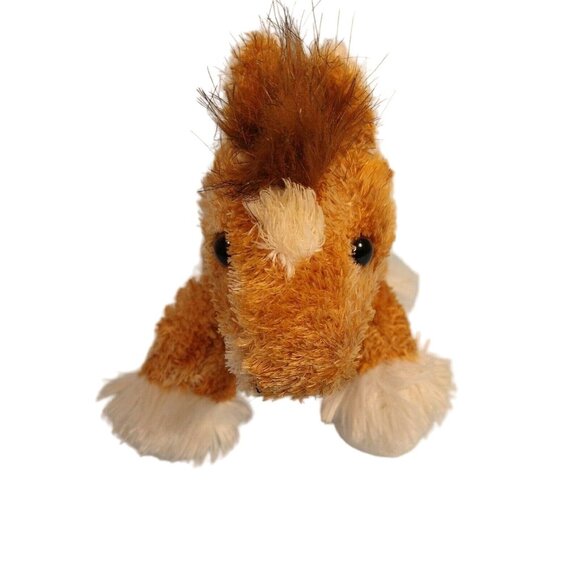 Aurora Clydesdale Horse Plush Stuffed Animal Brown - Picture 3 of 7